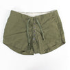 Cotton Cropped Drop Crotch Lounge Pants - Green