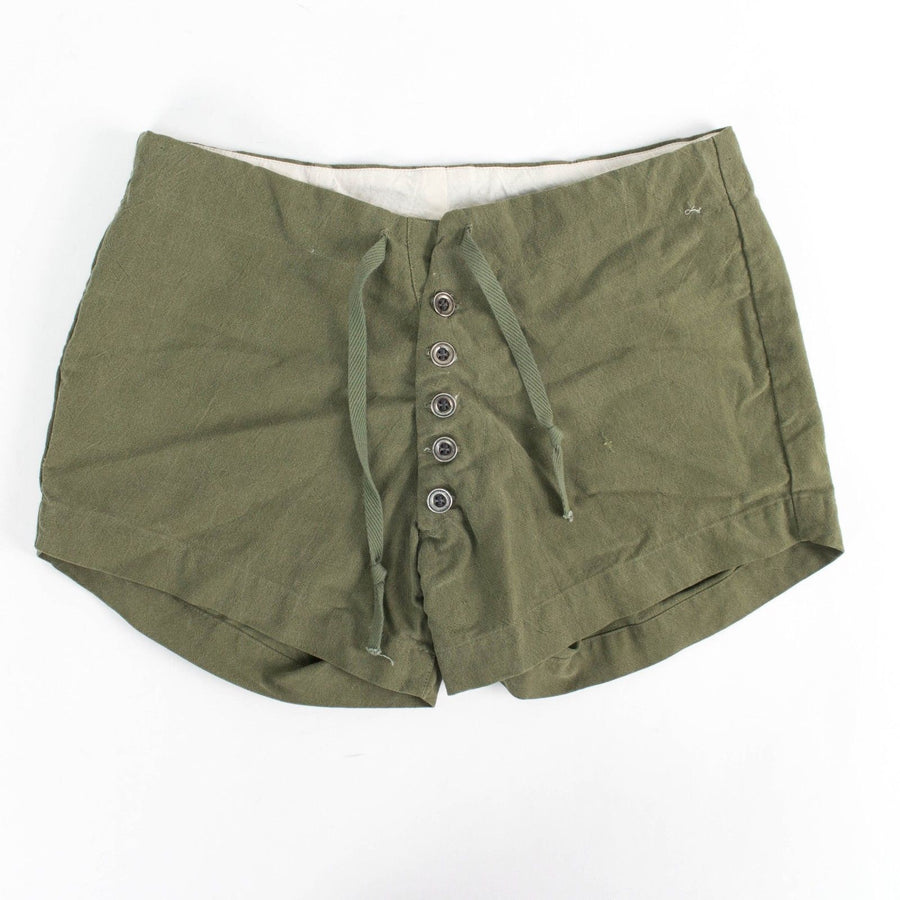 Cotton Cropped Drop Crotch Lounge Pants - Green