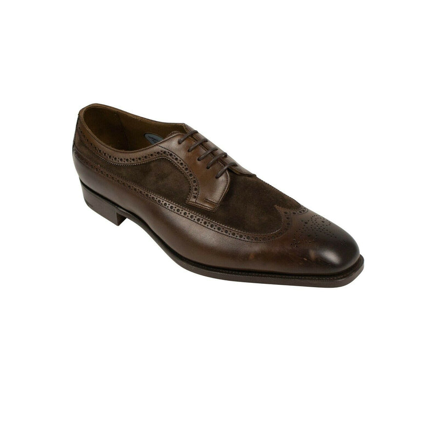 Leather Lace Up Wing Tip Oxfords