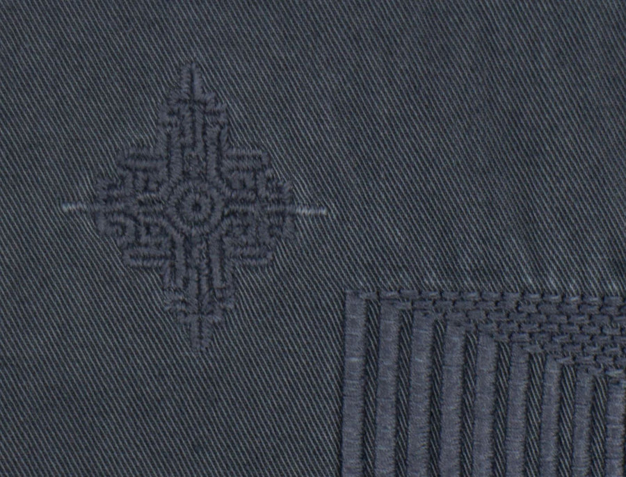 Cotton Embroidered Shorts - Gray