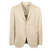 Drop 8 Cotton 3 Roll 2 Button Slim Fit Suit - Beige