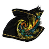 Cashmere Silk 'Brazil' Printed Shawl Scarf - Black / Multi