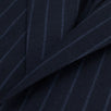 Drop 7 Striped Wool Two Button Suit - Navy