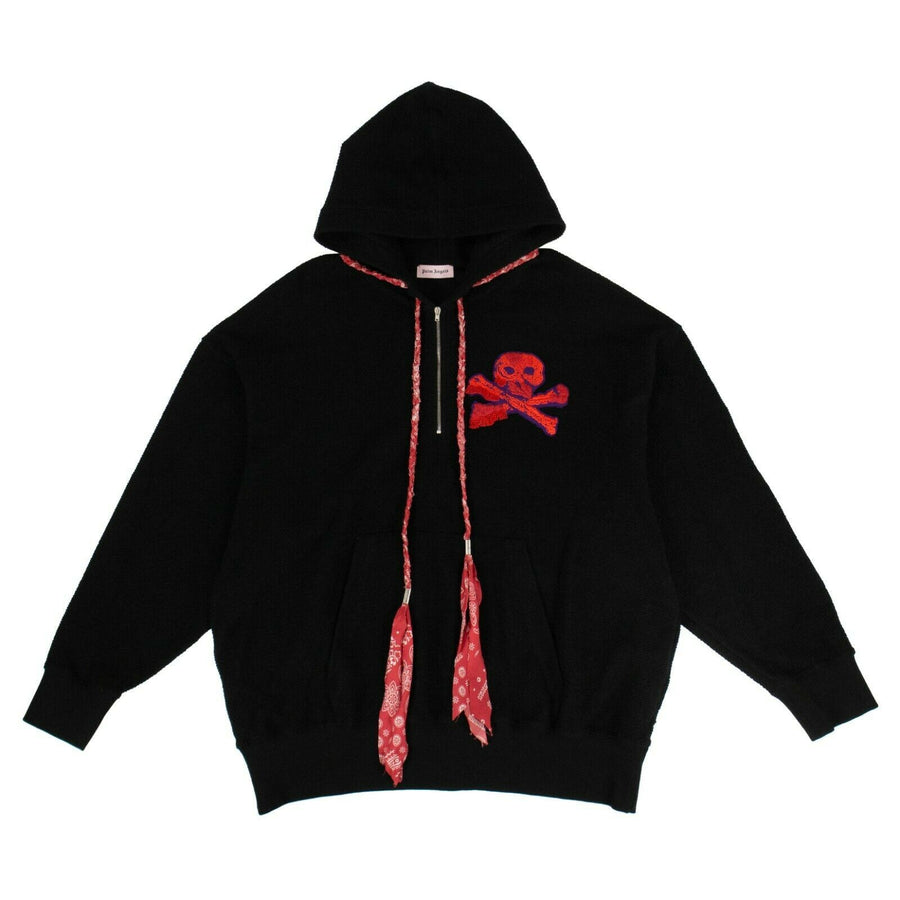 Reverse Fleece Bandana Hoodie - Black