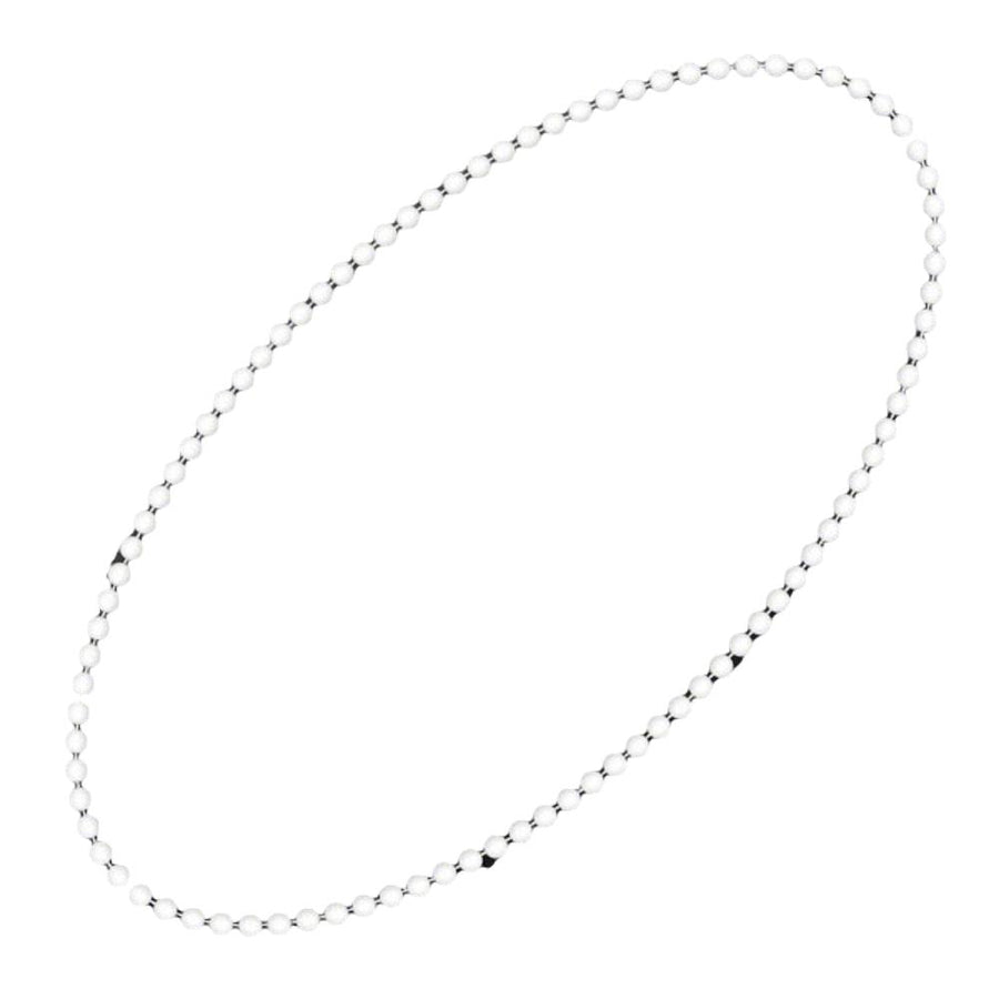 Smooth Round Opaque Bead Mardi Gras Necklace White Pack of 12