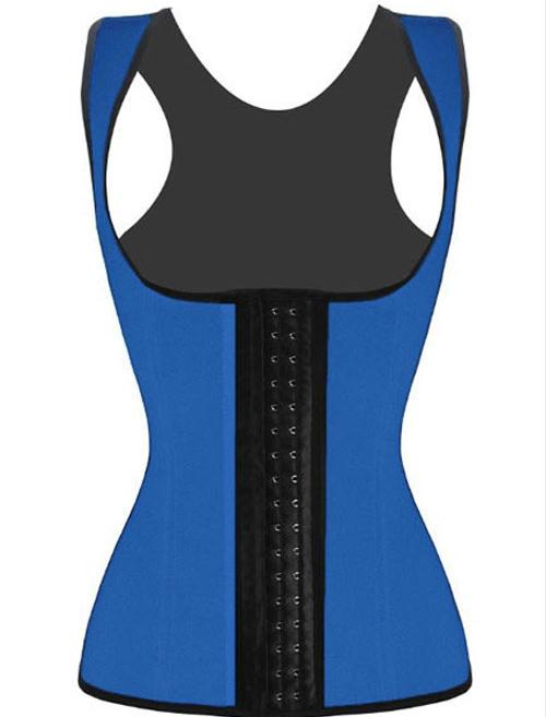 Plus Size 4 Steel Bones Latex Corset Girdle Vest Waist Cincher Body Shaper