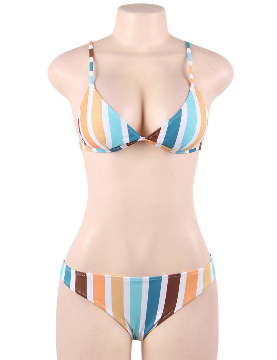Fashion stripe Printing Sexy Summer Women's Bikini Set