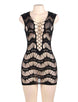 Plus size Crocheted Lace Hollow-out Chemise Dress
