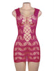 Plus size Crocheted Lace Hollow-out Chemise Dress