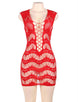 Plus size Crocheted Lace Hollow-out Chemise Dress