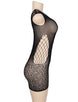 Plus Size Crotchet Mesh Hollow-out Mini Chemise Dress