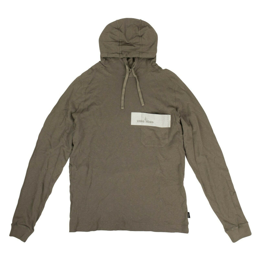 Graphic Logo Patch Hooded Sweatshirt - Army Green