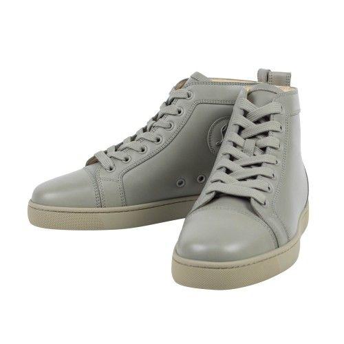 Men's Louis Leather Hi-Top Sneakers - Olive Green