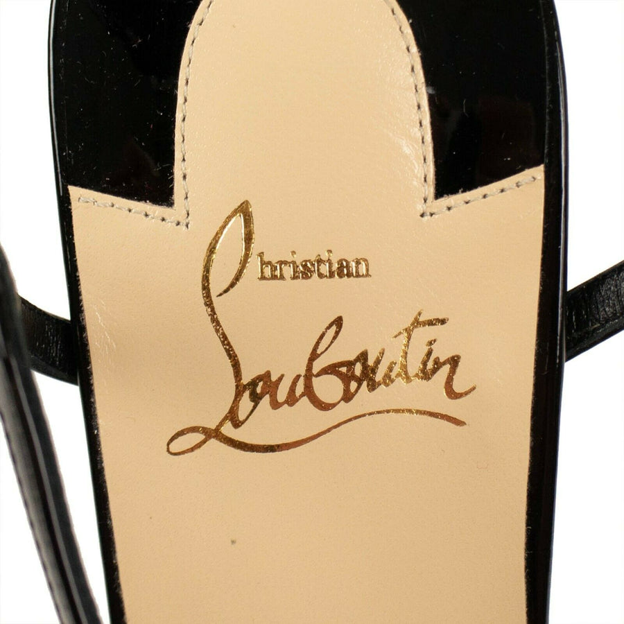 Veracite Patent 130mm Sandal Pumps - Black