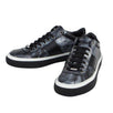 Portman Leather Lace-Up Low-Top Sneakers - Gray / Black