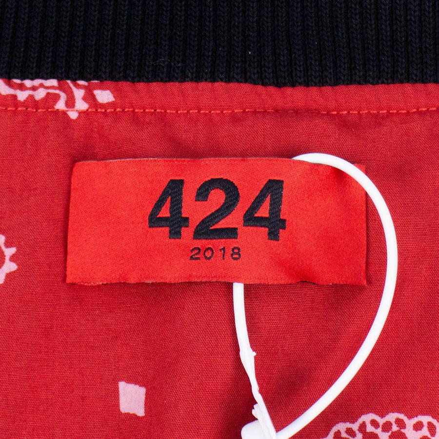 Reversible Paisley Bomber Jacket - Black / Red