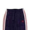Polyester Side Stripe Track Pants - Purple