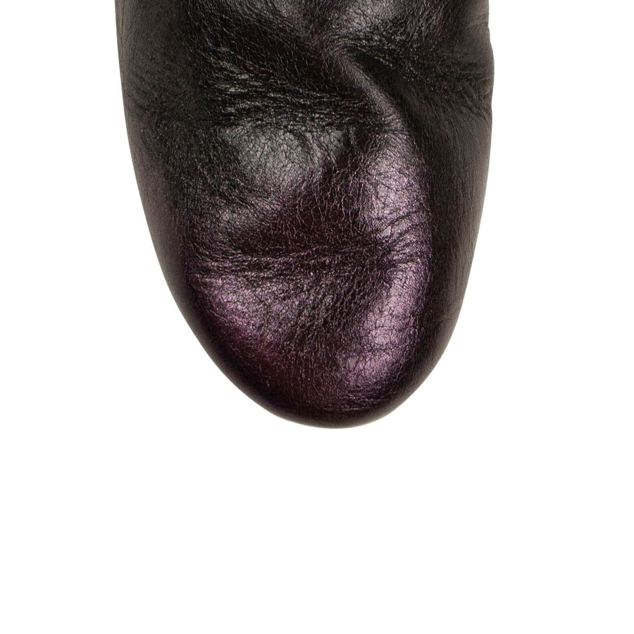 Discesa Iridescent Leather Flats - Black