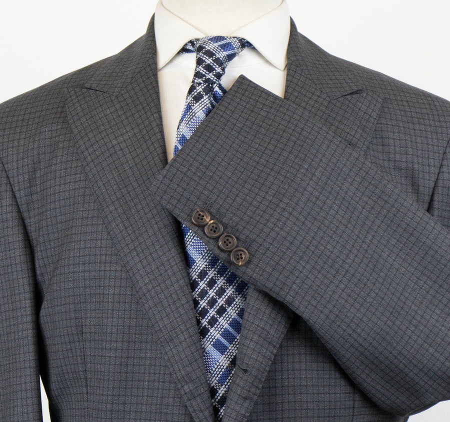 Graph Check Wool 3/2 Button Sport Coat - Gray
