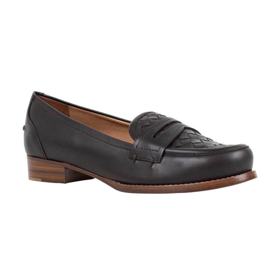 Intrecciato Penny Loafers - Dark Brown
