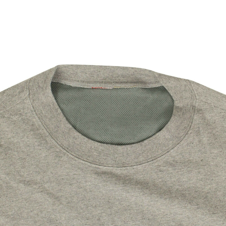 Cotton Drawstring Long Sleeve T-Shirt - Gray