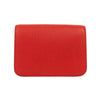 Grainy Leather 'TB' Monogram Shoulder Bag - Red
