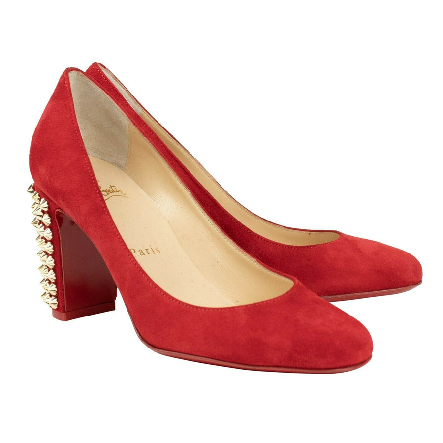 Suede Marimalus 85mm Pumps - Red