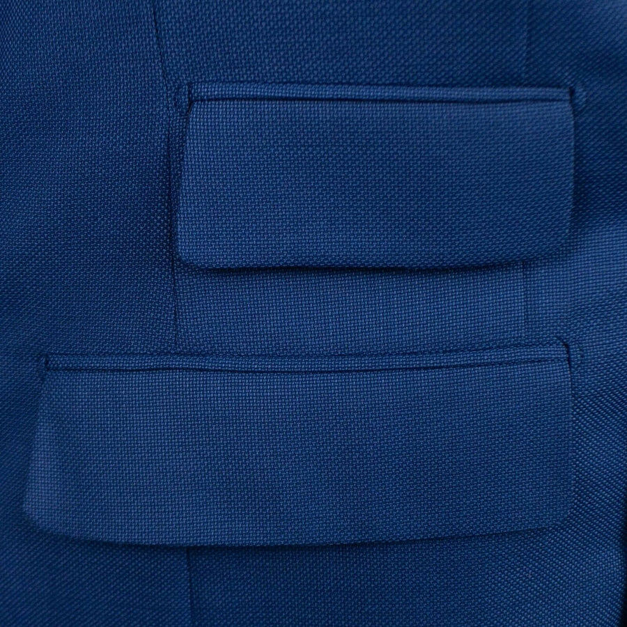 Drop 7 Double Breasted Wool Sport Coat - Blue