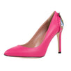 Leather Owl Face Pumps - Pink