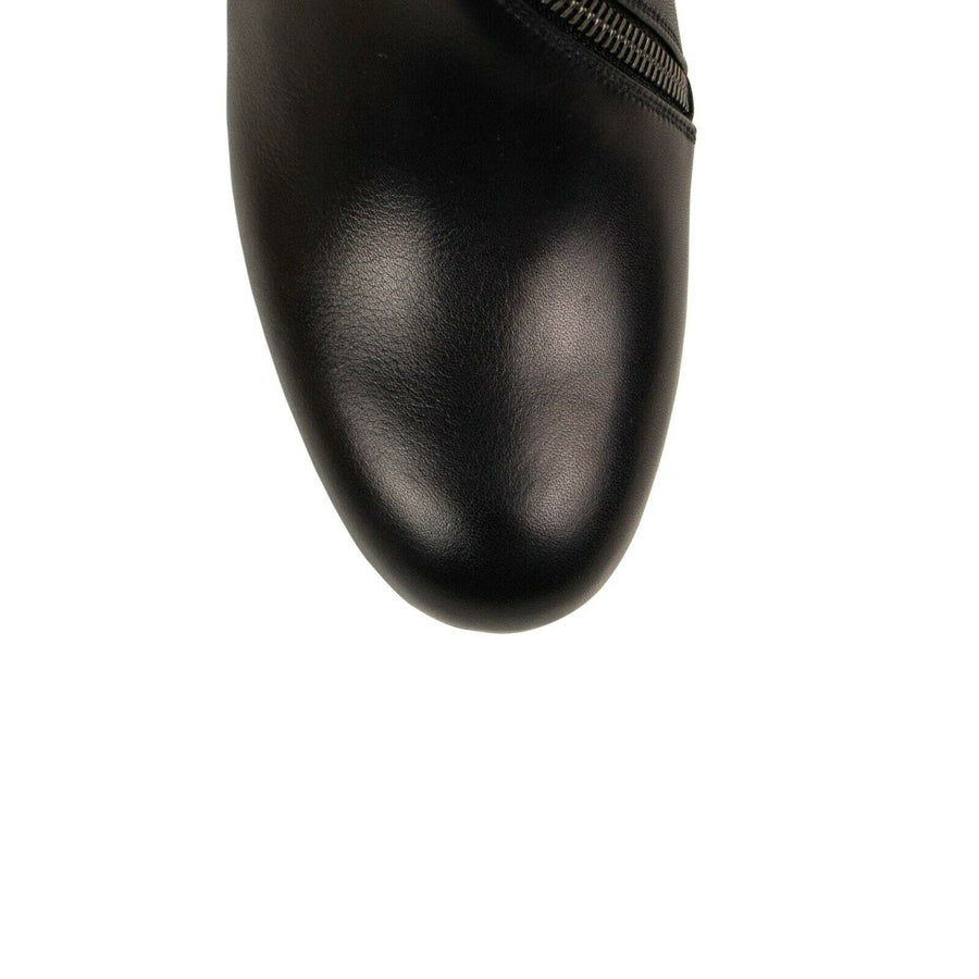'Birgitta' Leather Ankle Boots - Black