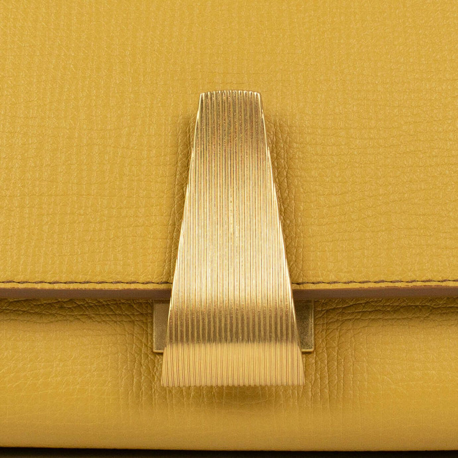 Leather 'BV Angle' Shoulder Bag - Butterscotch