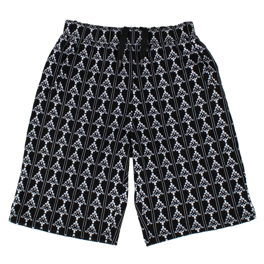 Kappa All Over Logo Shorts - Black / White
