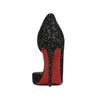 Iriza Glitter Half D'orsay 100mm Pumps - Black