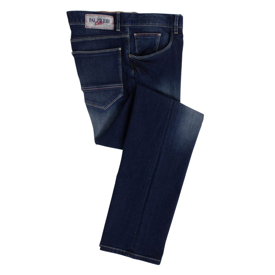 Blue Cotton Blend Denim Jeans
