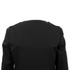 Cotton Blend Pleated Blazer - Black