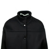 Oversize Scuba Button Front Jacket - Black / Orange