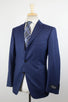 Drop 4 Striped Wool 3 Roll 2 Button Suit - Blue