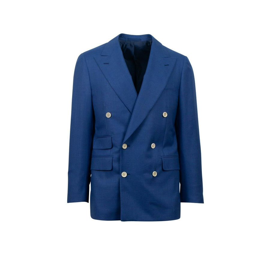 Drop 7 Double Breasted Wool Sport Coat - Blue