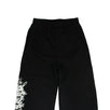 Graphic Print Sweat Pants - Black