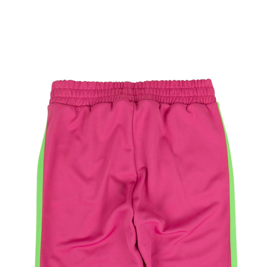 Bold Track Pants - Fuchsia Pink And Green
