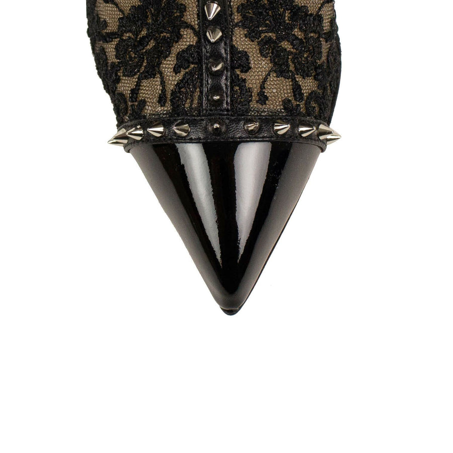 'Pigalla' 100mm Lace Pumps Heels - Black