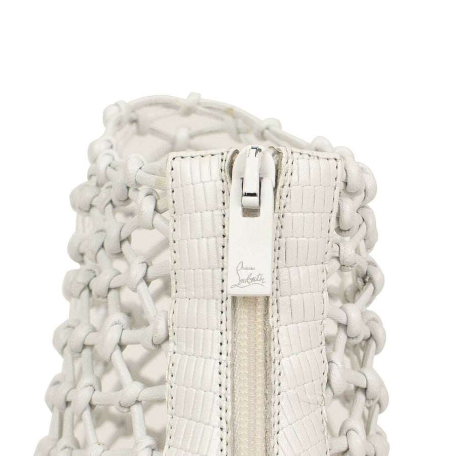 'Corfou' 100mm Ankle Boots Pumps Heels - White