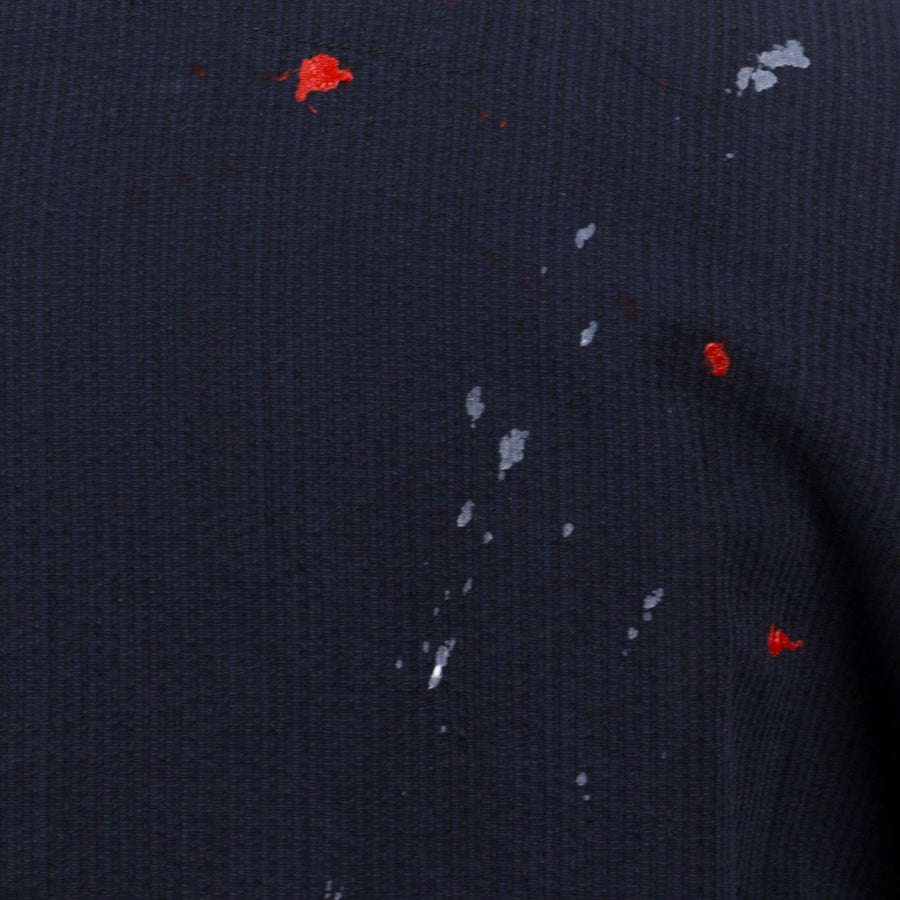 Cotton Paint Splatter Unstructured Sport Coat - Blue