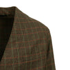 Plaid Wool Button Up Sport Coat - Brown