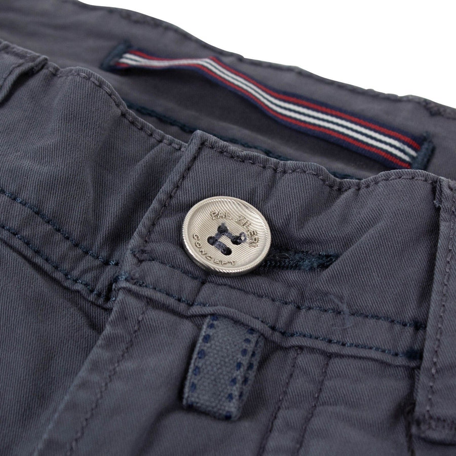 Gray Cotton Blend Pants