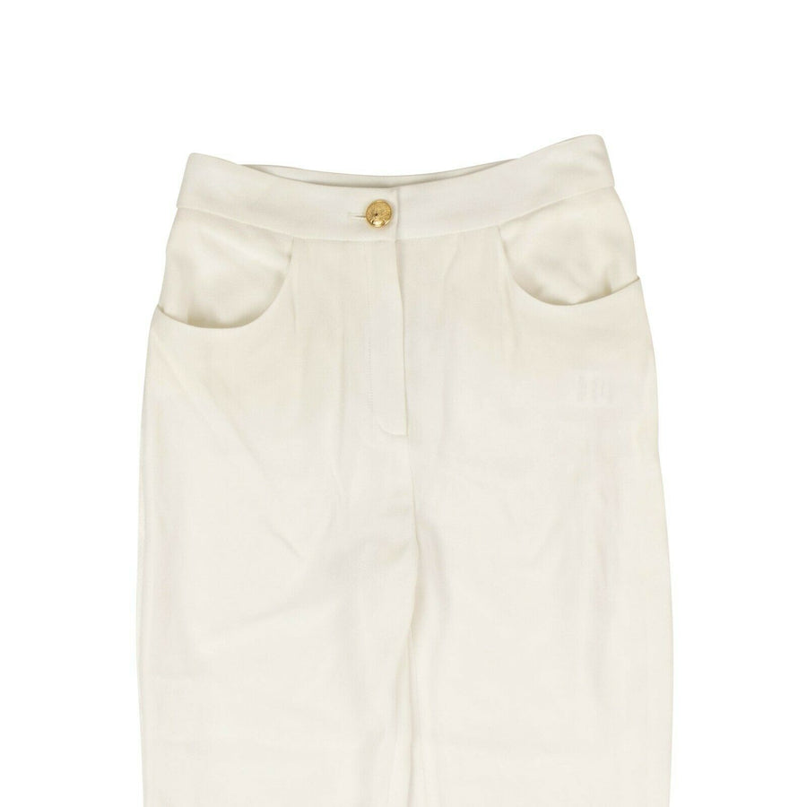 High Rise Woven Pants - Ivory
