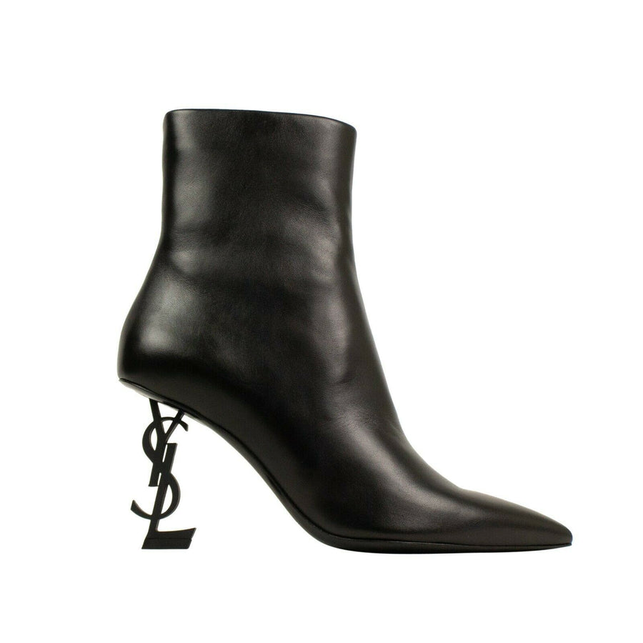 Leather Opyum YSL Ankle Boots - Black