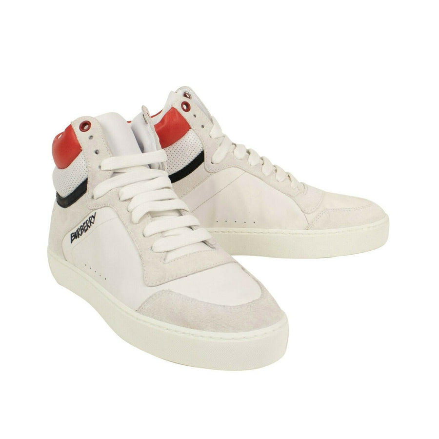 Leather 'Reeth' High-Top Sneakers - White