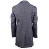 Gray Tweed Wool Slim Fit Coat