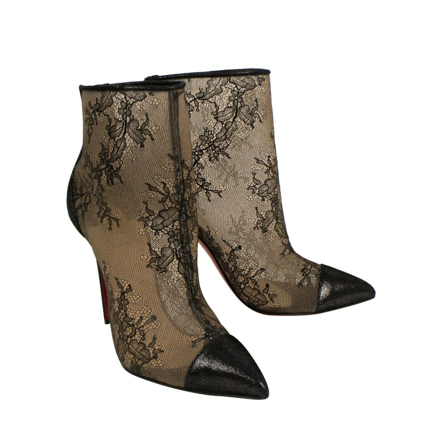 Gipsybootie Lace 100mm Short Boots - Black